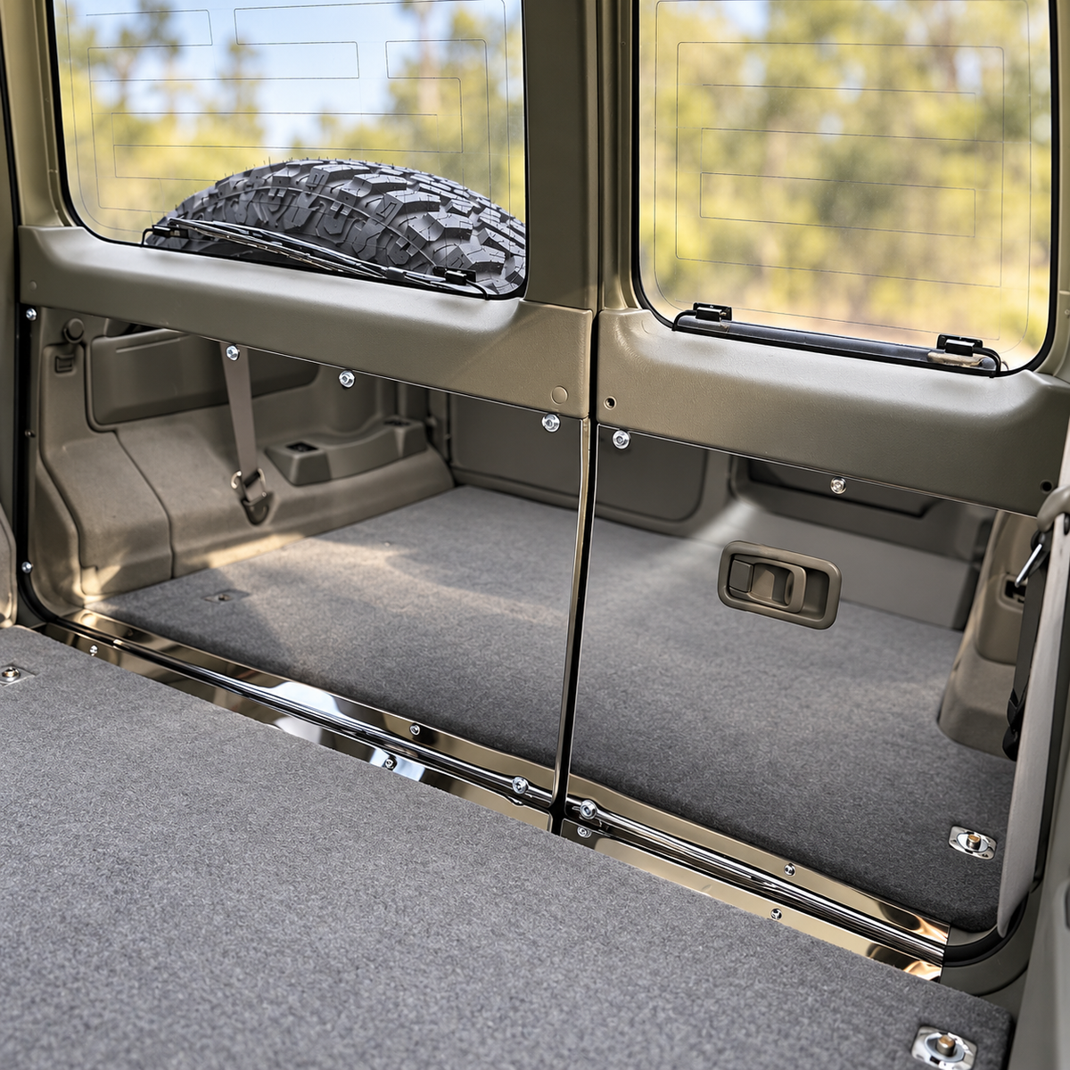 GU Patrol Stainless Barn Door Cards & Rear Sill
